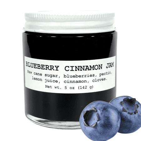 Blueberry Cinnamon Jam, 5 oz - Craft, Gourmet, Unusual Jams & Jellies Made in West Virginia, USA