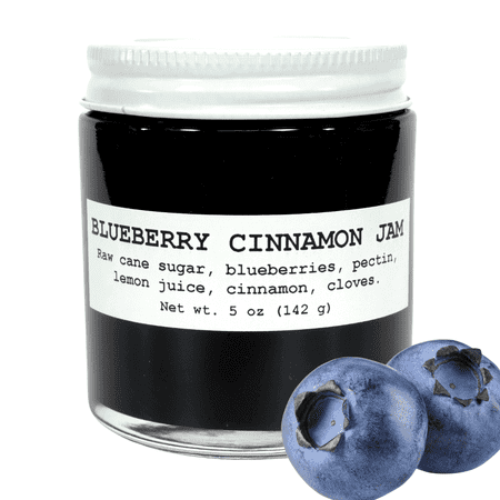 Blueberry Cinnamon Jam, 5 oz - Craft, Gourmet, Unusual Jams & Jellies Made in West Virginia, USA