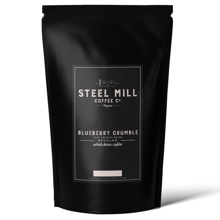 Steel Mill Coffee Co. Blueberry Crumble Flavored Coffee, Ground, Medium Roast, 2 lb Bag
