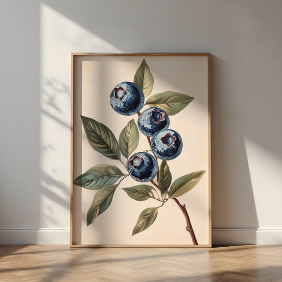 Blueberry Disco Ball Poster Trendy Fruit Poster, Poster Only