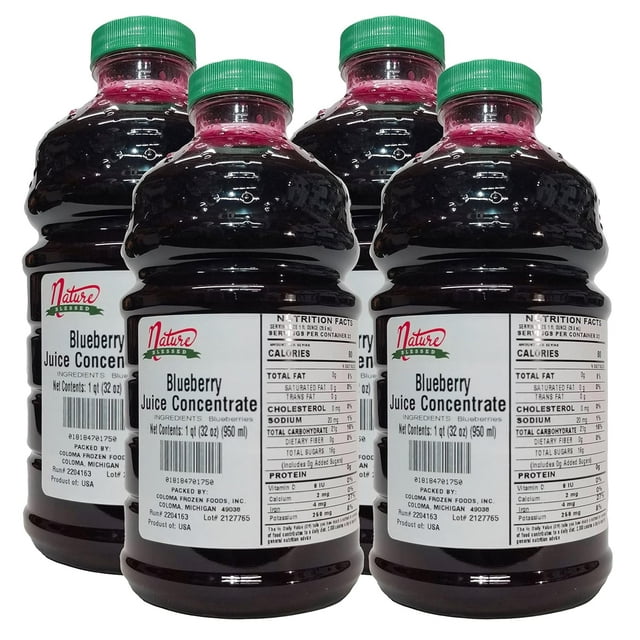 Blueberry Fruit Juice Concentrate 4 Quarts (4/32 fl oz bottles