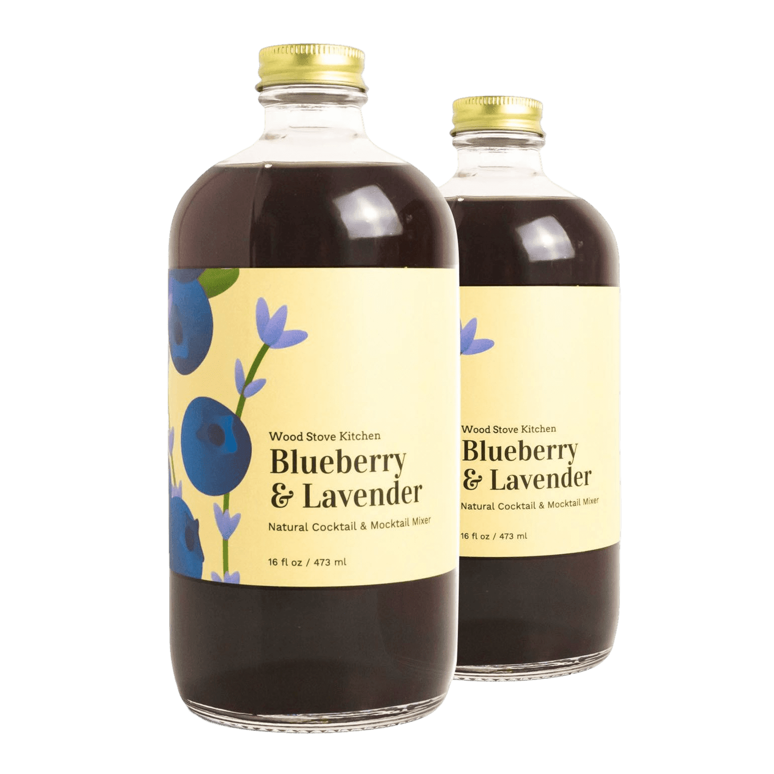 Blueberry & Lavender All-Natural 16 oz Cocktail Mixer (Pack of 2)