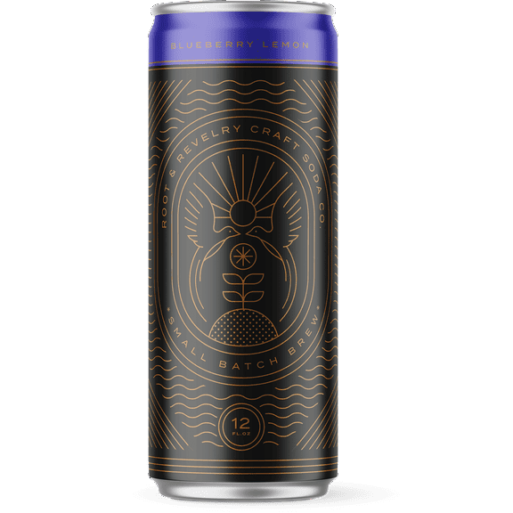 Root and Revelry Craft Soda Blueberry Lemon 12 Pack, 12 fl oz