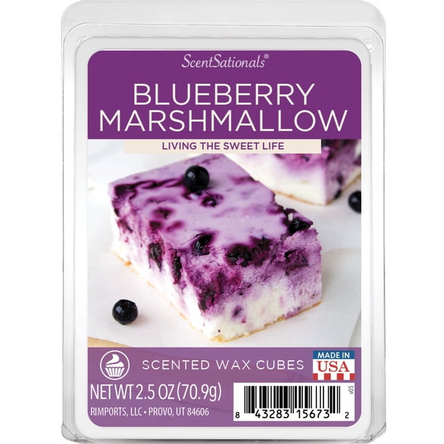 Blueberry Marshmallow Scented Wax Melts, ScentSationals, 2.5 oz ...