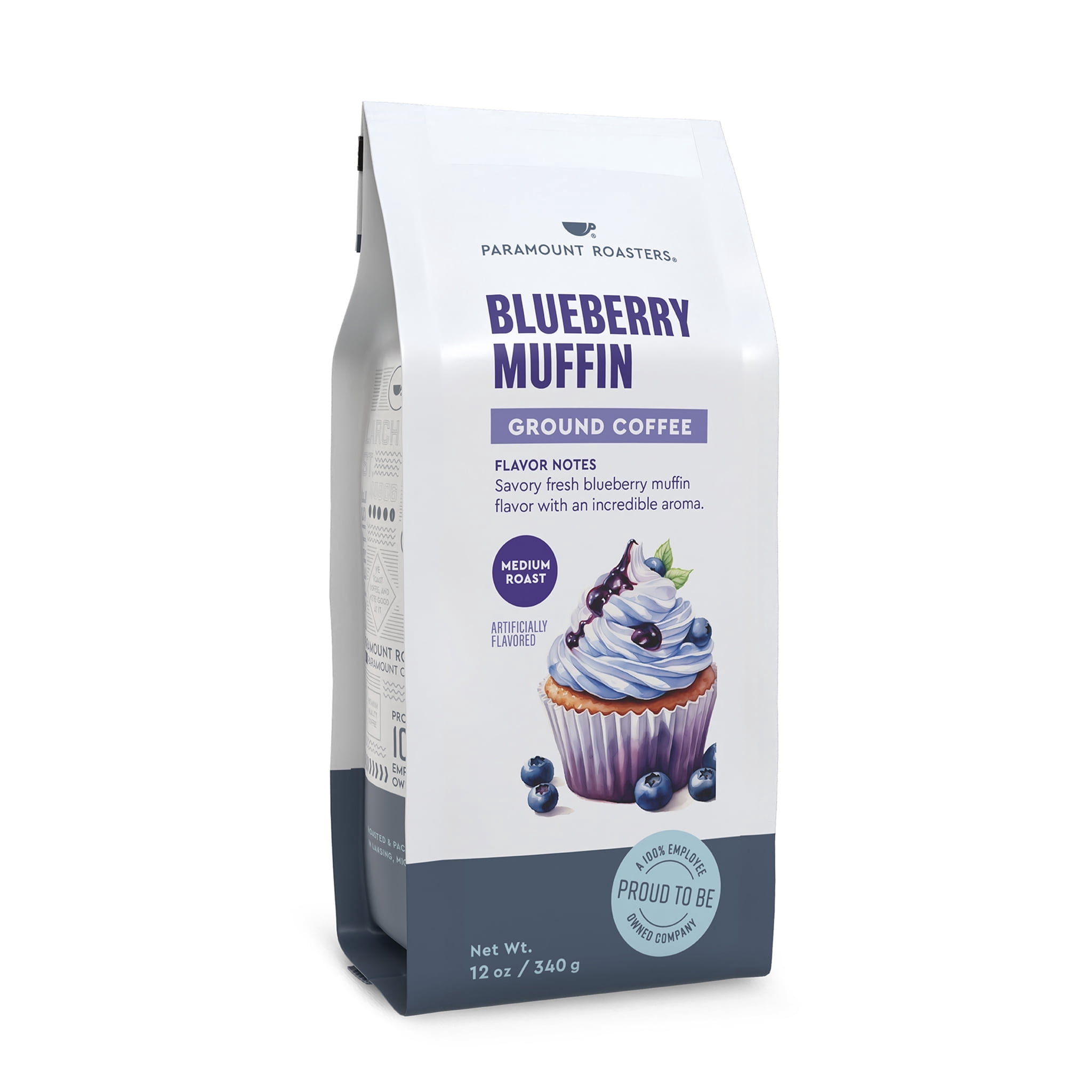 Paramount Roasters Blueberry Muffin Medium Roast Flavored Ground Coffee, 12 oz