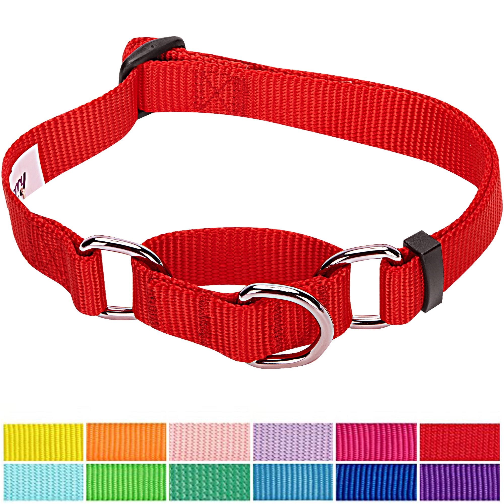 Blueberry Pet Adjustable Dog Martingale Collar Made for Last, Rouge Red