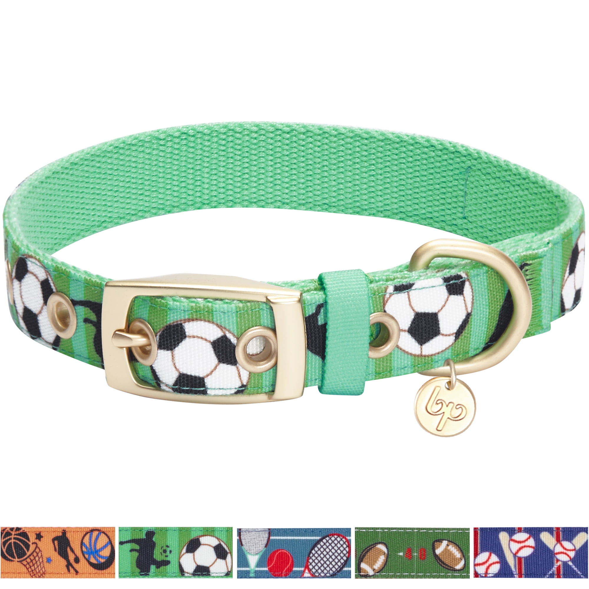 Blueberry Pet Sports Fan Football Canvas Adjustable Dog Collar