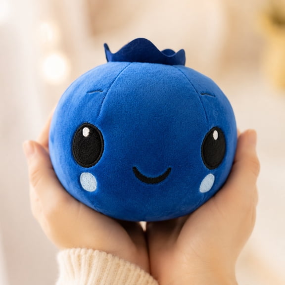 Blueberry Plush Toy, Soft Stuffed Blueberry Plush, Adorable Plush Toy Pillow, Birthday Christmas Valentine's Day Gifts for Kids, Girls and Boys
