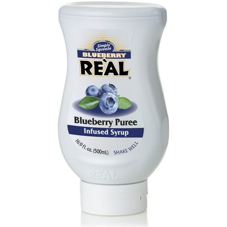 Blueberry Real Puree Infused Syrup, 16.9 fl oz Squeezable Plastic Bottle