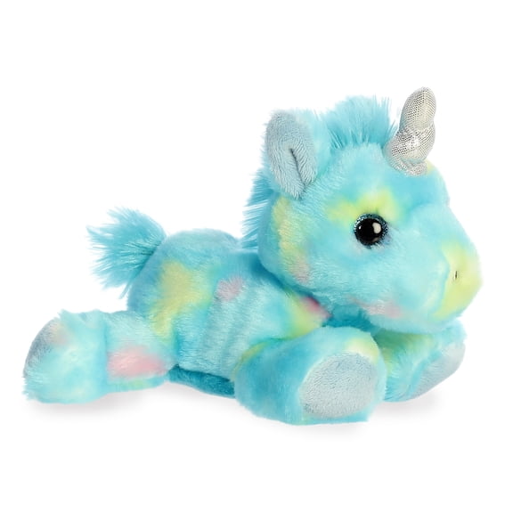 Aurora - Small Blue Bright Fancies - 8" Blueberryripple Unicorn - Vibrant Stuffed Animal