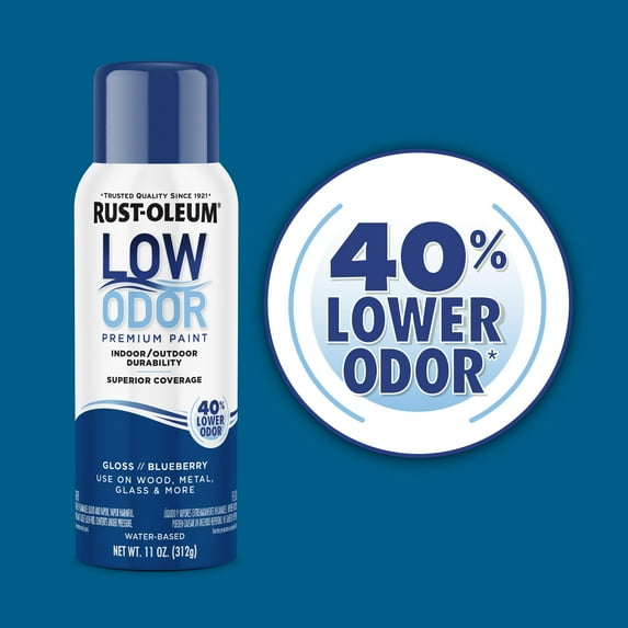 Blueberry, Rust-Oleum Low Odor Premium Gloss Spray Paint- 11 oz