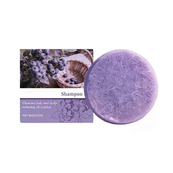 Blueberry Shampoo Conditioner Bundle Bars For Hair Thinning Frizz 120G