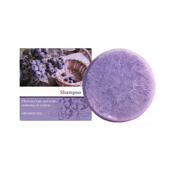 Blueberry Shampoo Conditioner Bundle Bars For Hair Thinning Frizz 120G