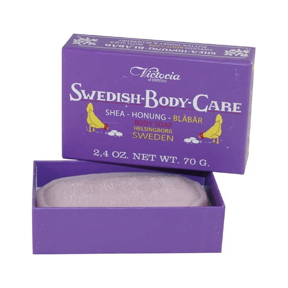 Blueberry Soap Swedish Body Care Shea Butter Soap 2.4 Oz / 70g for Women by Victoria