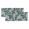 thumbnail image 1 of Blueberry Spring Leaves Curtain Valances for Windows, Kitchen Valance Window Treatments Panel 2 Pack, Grey Botanical Branches Rod Pocket Short Curtains for Bathroom Bedroom 42 x 12 Inch, 1 of 8