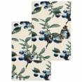 thumbnail image 1 of Blueberry Spring Leaves Kitchen Dish Towels for Drying Dishes Set of 2, Beige Botanical Branches Waffle Weave Microfiber Hand Tea Bathroom Towels Quick Dry & Absorbent Towel 15.7x23.6, 1 of 7