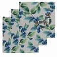 thumbnail image 1 of Blueberry Spring Leaves Kitchen Dish Towels for Drying Dishes Set of 3, Grey Botanical Branches Waffle Weave Microfiber Hand Tea Bathroom Towels Quick Dry & Absorbent Towel 12x12, 1 of 7