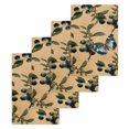 thumbnail image 1 of Blueberry Spring Leaves Kitchen Dish Towels for Drying Dishes Set of 4, Brown Botanical Branches Waffle Weave Microfiber Hand Tea Bathroom Towels Quick Dry & Absorbent Towel 15.7x23.6, 1 of 7