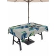 thumbnail image 1 of Blueberry Spring Leaves Outdoor Tablecloth - 60x102 Inch Rectangle Dining Table Cover, Grey Botanical Branches Waterproof Outdoor Table Cloth with Umbrella Hole & Zipper for Picnic/Patio/Party, 1 of 7