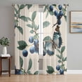 thumbnail image 1 of Blueberry Spring Leaves Sheer Curtains 108 Inches Long 2 Panels Set, Window Sheer Curtains for Living Room/Bedroom, Beige Botanical Branches Light Filtering Rod Pocket Curtain 52''x108''x2, 1 of 8