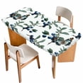 thumbnail image 1 of Blueberry Spring Leaves Table Cloths for 3 Foot Rectangle Tables, Farmhouse Botanical Branches Patio Waterproof Elastic Fitted Tablecloths, Washable Rectangular Table Cover for Camping, 1 of 8