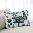 thumbnail image 1 of Blueberry Spring Leaves Throw Pillow Covers, Farmhouse Botanical Branches Soft Breathable Pillow Cases with Invisible Zipper for Sleeping, King Size Pillowcases for Couch Bed Sofa Chair 20x36 Inches, 1 of 9