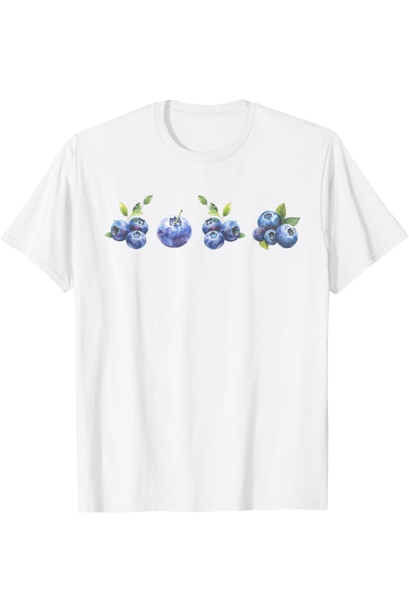 T-SHIRTBlueberry Summer Cottagecore Berries Aesthetic Botanical T-Shirt mens t shirt,white,women,funny,misfits,men,journey