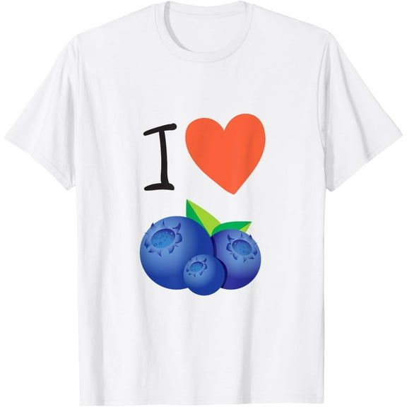 Blueberry T Shirt I Love Blueberries Tee Shirt T-Shirt