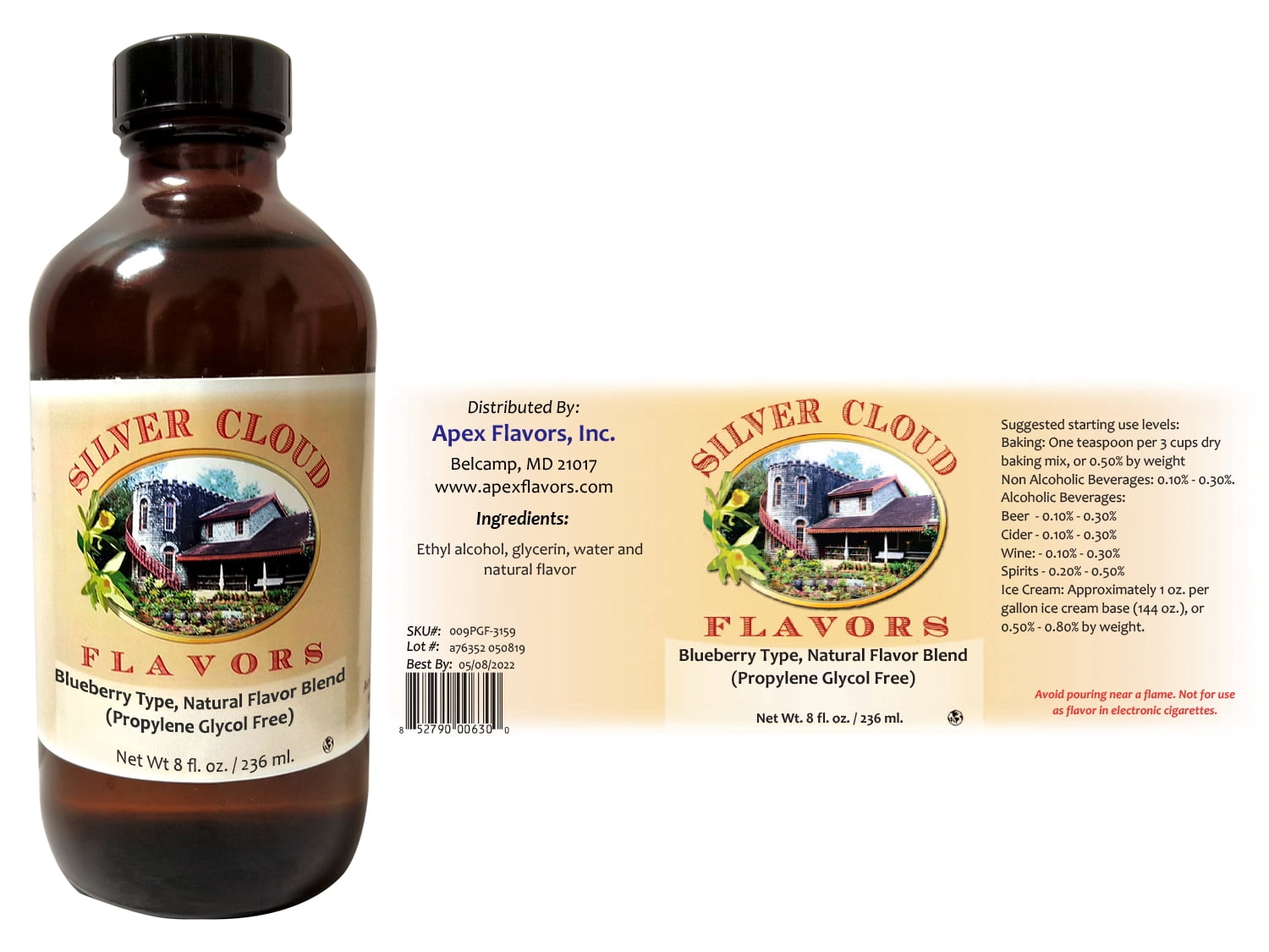 elfbar nachfüll pod läuft aus Blueberry Type Extract, Natural Flavor Blend (Propylene Glycol Free) - 8  fl. oz. glass bottle