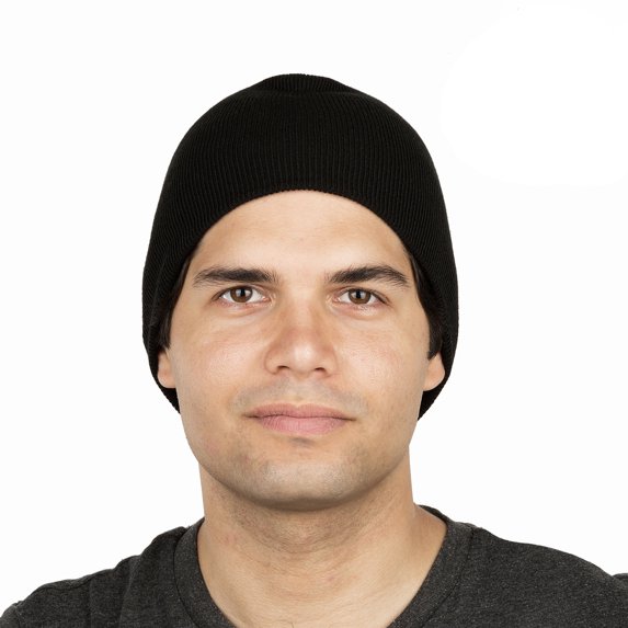 Blueberry Uniforms 8" Stretch Beanie Watch Hat -Acrylic Rib Knit Winter Skully Cap (Black)