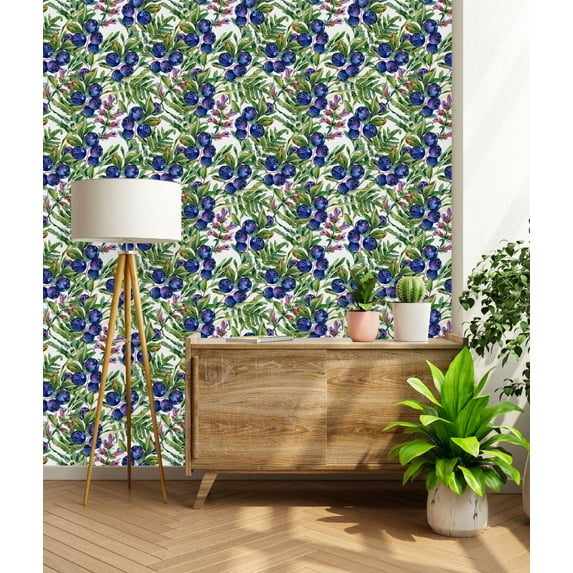 Blueberry Wallpaper Peel-and-Stick - 25"W x 125"H