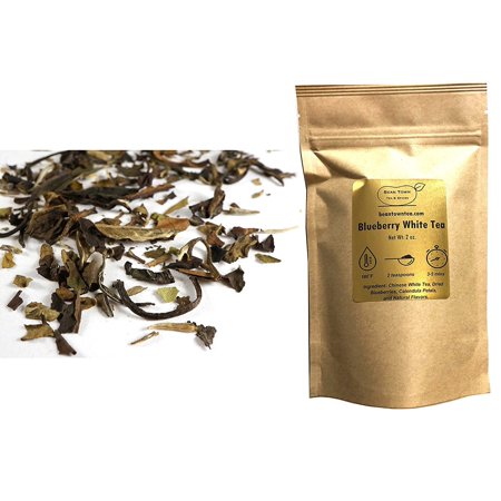 Blueberry White . Gourmet Loose Leaf White . Rich in Antioxidants. 100% Natural. (4 oz. (50 Servings))
