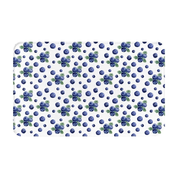 Blueberry design Print Front Door Mat, Indoor Mats for Bedroom Bathroom Kitchen, Floor Mat Non-Slip, Soft Carpet Floor Cover Machine Washable Entryway Mat - 20x31.5in