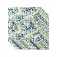 thumbnail image 1 of Blueberrys Leaves Cloth Napkins Set of 6 Reusable Dinner Napkins, Country Green Botanical Plants Cocktail Napkin Washable Table Napkins for Wedding/Holiday Party/Baby Shower 20"x20", 1 of 7