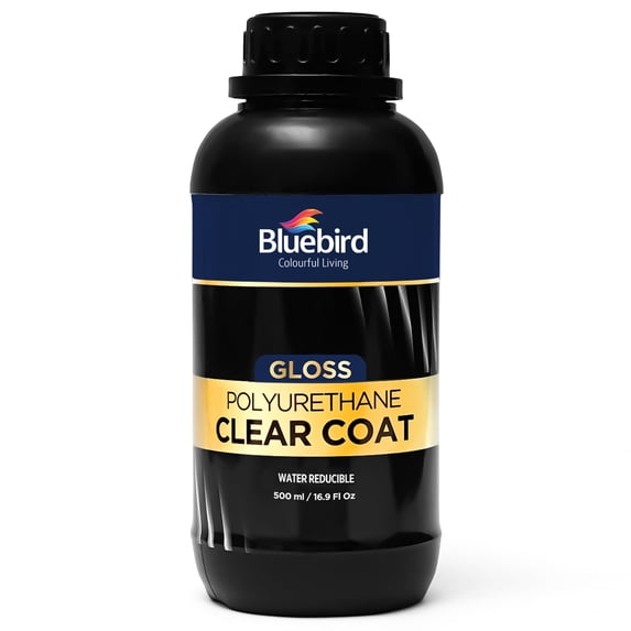 Bluebird 16.9 Fl Oz Polyurethane Clear Coat for Furniture, Paintings, Water-Based Professional Varnish (Gloss)