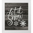 thumbnail image 1 of Bluebird Barn 12x13 White Modern Wood Framed Museum Art Print Titled - Let It Snow, 1 of 4