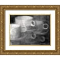 thumbnail image 1 of Bluebird Barn 14x12 Gold Ornate Wood Framed with Double Matting Museum Art Print Titled - Stacked Coffee Cups, 1 of 4