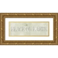 thumbnail image 1 of Bluebird Barn 14x7 Gold Ornate Wood Framed with Double Matting Museum Art Print Titled - Peace on Earth, 1 of 4