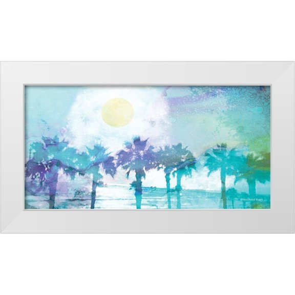 Bluebird Barn 14x9 White Modern Wood Framed Museum Art Print Titled - Blue Moon Palm Beach