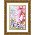 thumbnail image 1 of Bluebird Barn 17x24 Gold Ornate Wood Framed with Double Matting Museum Art Print Titled - Happiness Blooms Within, 1 of 4