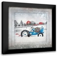 thumbnail image 1 of Bluebird Barn 20x20 Black Modern Framed Museum Art Print Titled - Christmas Tractor, 1 of 5