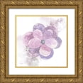 thumbnail image 1 of Bluebird Barn 20x20 Gold Ornate Wood Framed with Double Matting Museum Art Print Titled - Cottage Pansy, 1 of 4