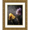 thumbnail image 1 of Bluebird Barn 25x32 Gold Ornate Wood Framed with Double Matting Museum Art Print Titled - Contemporize Floral Iris, 1 of 4
