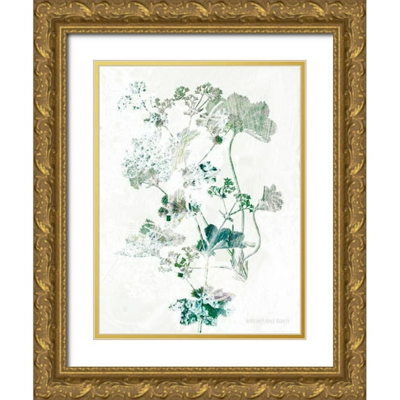 Bluebird Barn 25x32 Gold Ornate Wood Framed with Double Matting Museum Art Print Titled - Geranium Botanical
