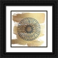 thumbnail image 1 of Bluebird Barn 26x26 Black Ornate Wood Framed with Double Matting Museum Art Print Titled - Brushed Gold Compass, 1 of 4
