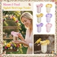 thumbnail image 1 of Bluebird Feeder Window Bird Feeder Bird Food Container Squirrel Proof Bird Feeders Cardinal Bird Feeder 4 Inch Pink Birdcage Feeder Hanging Water Storage Easy Clean Spill Proof, 1 of 8