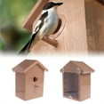 thumbnail image 1 of Bluebird Houses Purple Martin Bird House Bird Nesting Box Bluebird Box Outdoor Bird House 9" White Window Bird House with Strong Suction Cup Lanyard Transparent Wooden Bird Cage for Easy Observation, 1 of 6