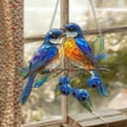 thumbnail image 1 of Bluebird Ornaments for Christmas Tree,Sky Bluebird Stained Art Ornament ,2d Flat Acrylic Hummingbird Hanging Decoration, Blue Hummingbird 2D Flat Window Decoration Pendants Home Decoration, 1 of 5