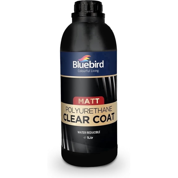 Bluebird Polyurethane Clear Coat for Furniture, Paintings, Water-Based Professional Varnish (Matt, 33.8 fl oz)