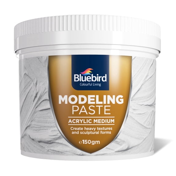 Bluebird Professional Thick Modeling Paste 5.3 Oz / 150GM - High Density, Acrylic Medium - for Texture and Thickness, Dimension Additive
